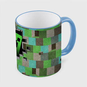 Кружка с полной запечаткой с принтом Minecraft в городе Новоалтайск, керамика | ёмкость 330 мл | Тематика изображения на принте: minecraft | видеоигры | зеленый человечек | майнкрафт | пикселы
