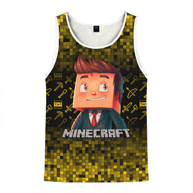 Мужская майка 3D с принтом Minecraft в городе Новоалтайск, 100% полиэстер | круглая горловина, приталенный силуэт, длина до линии бедра. Пройма и горловина окантованы тонкой бейкой | Тематика изображения на принте: minecraft | алекс | белый | блоки | ведьма | взрывчатка | визера | волк | гаст | добывать | дракон | зеленый куб | зомби | игра | крафт | крипер | кубики | лошадка | майн | майнкрафт | манкрафт | овечка | оцелот
