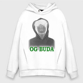 Мужское худи Oversize хлопок с принтом OG Buda реп-исполнитель в городе Новоалтайск, френч-терри — 70% хлопок, 30% полиэстер. Мягкий теплый начес внутри —100% хлопок | боковые карманы, эластичные манжеты и нижняя кромка, капюшон на магнитной кнопке | music | rap | исполнитель реп | музыка | песни | реп