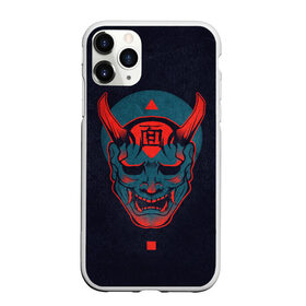 Чехол для iPhone 11 Pro Max матовый с принтом Samurai в городе Новоалтайск, Силикон |  | Тематика изображения на принте: dark | голова с рогами | самурай | тьма | череп | череп с рогами