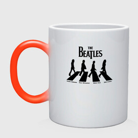 Кружка хамелеон с принтом The Beatles в городе Новоалтайск, керамика | меняет цвет при нагревании, емкость 330 мл | Тематика изображения на принте: 1960 | 1970 | 60 | 70 | abbey | be | beatles | it | john | lennon | let | revolver | road | rock | submarine | the | yellow | yesterday | битлз | битлс | джон | джордж | леннон | маккартни | пол | ринго | рок | старр | харрисон