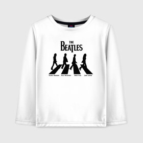 Детский лонгслив хлопок с принтом The Beatles в городе Новоалтайск, 100% хлопок | круглый вырез горловины, полуприлегающий силуэт, длина до линии бедер | 1960 | 1970 | 60 | 70 | abbey | be | beatles | it | john | lennon | let | revolver | road | rock | submarine | the | yellow | yesterday | битлз | битлс | джон | джордж | леннон | маккартни | пол | ринго | рок | старр | харрисон