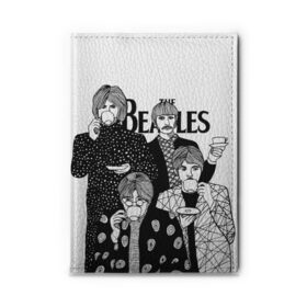 Обложка для автодокументов с принтом THE BEATLES в городе Новоалтайск, натуральная кожа |  размер 19,9*13 см; внутри 4 больших “конверта” для документов и один маленький отдел — туда идеально встанут права | the beatles | битлз | битлс | битлы | джон леннон | джордж харрисон | пол маккартни | ринго старр