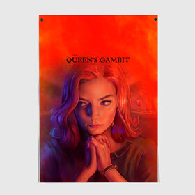Постер с принтом Queens Gambit Ход Королевы в городе Новоалтайск, 100% бумага
 | бумага, плотность 150 мг. Матовая, но за счет высокого коэффициента гладкости имеет небольшой блеск и дает на свету блики, но в отличии от глянцевой бумаги не покрыта лаком | the queens gambit | бэт хармон | королева | милая девушка | рыжая | рыжая девушка | сериал | сериал про шахматы | ход королевы | шахматы | элизабет хармон