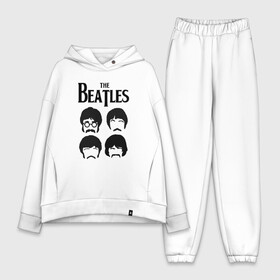 Женский костюм хлопок Oversize с принтом The Beatles | Liverpool Four в городе Новоалтайск,  |  | fab four | liverpool four | the beatles | битлз | битлы | джон леннон | джордж харрисон | ливерпульская четверка | пол маккартни | ринго старр