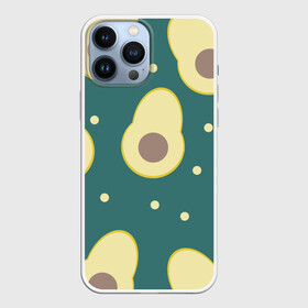 Чехол для iPhone 13 Pro Max с принтом Авокадо в городе Новоалтайск,  |  | авокадо | диета | еда | завтрак | здоровое питание | зеленый | зож | перекус | узор
