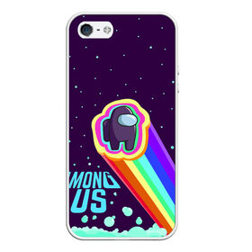 Чехол для iPhone 5/5S матовый с принтом AMONG US neon rainbow в городе Новоалтайск, Силикон | Область печати: задняя сторона чехла, без боковых панелей | детский | космос | неоновый | радуга | стильная | тренд | яркий