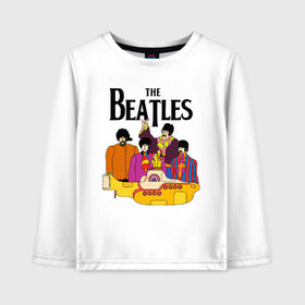 Детский лонгслив хлопок с принтом THE BEATLES в городе Новоалтайск, 100% хлопок | круглый вырез горловины, полуприлегающий силуэт, длина до линии бедер | the beatles | битлз | битлс | битлы | джон леннон | джордж харрисон | пол маккартни | ринго старр