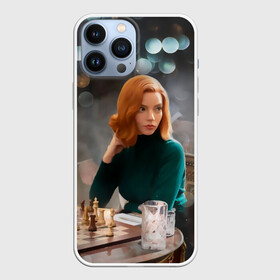 Чехол для iPhone 13 Pro Max с принтом Queens Gambit Ход Королевы в городе Новоалтайск,  |  | the queens gambit | бэт хармон | королева | милая девушка | рыжая | рыжая девушка | сериал | сериал про шахматы | ход королевы | шахматы | элизабет хармон