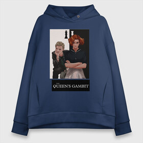 Женское худи Oversize хлопок с принтом Queens Gambit Ход Королевы в городе Новоалтайск, френч-терри — 70% хлопок, 30% полиэстер. Мягкий теплый начес внутри —100% хлопок | боковые карманы, эластичные манжеты и нижняя кромка, капюшон на магнитной кнопке | the queens gambit | бэт хармон | королева | милая девушка | рыжая | рыжая девушка | сериал | сериал про шахматы | ход королевы | шахматы | элизабет хармон