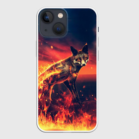 Чехол для iPhone 13 mini с принтом Огненная лиса в городе Новоалтайск,  |  | fox | foxy | животное | звери | лиса | лисенок | лисичка | милая | рыжая | фокс