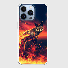 Чехол для iPhone 13 Pro с принтом Огненная лиса в городе Новоалтайск,  |  | Тематика изображения на принте: fox | foxy | животное | звери | лиса | лисенок | лисичка | милая | рыжая | фокс