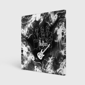 Холст квадратный с принтом The Beatles в городе Новоалтайск, 100% ПВХ |  | beatles | music | retro | rock | битлз | гитара | джон леннон | джордж харрисон | дым | логотипы групп | музыка | песни | пол маккартини | ретро | ринго старр | рок группа | рокерские | старый рок | черно белый