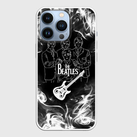 Чехол для iPhone 13 Pro с принтом The Beatles в городе Новоалтайск,  |  | beatles | music | retro | rock | битлз | гитара | джон леннон | джордж харрисон | дым | логотипы групп | музыка | песни | пол маккартини | ретро | ринго старр | рок группа | рокерские | старый рок | черно белый