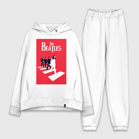 Женский костюм хлопок Oversize с принтом The Beatles в городе Новоалтайск,  |  | the beatles | великобритания | джон леннон | классика | легенды | музыка | пол маккартни | рок | рок группа