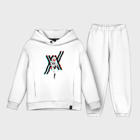 Детский костюм хлопок Oversize с принтом two XX run в городе Новоалтайск,  |  | 002 | 02 | darling in the franxx | zero two | zero two and hiro | любимый во франксе | милый во франксе | ноль два | франкс | хиро