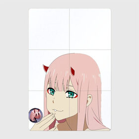 Магнитный плакат 2Х3 с принтом Darling in the Franxx two в городе Новоалтайск, Полимерный материал с магнитным слоем | 6 деталей размером 9*9 см | 002 | 02 | darling in the franxx | eva | zero two | zero two and hiro | любимый во франксе | милый во франксе | ноль два | франкс | хиро