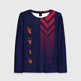 Женский лонгслив 3D с принтом The Beatles в городе Новоалтайск, 100% полиэстер | длинные рукава, круглый вырез горловины, полуприлегающий силуэт | let it be | the beatles | yellow submarine | yesterday | музыканты | рок группа