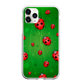 Чехол для iPhone 11 Pro Max матовый с принтом БОЖЬИ КОРОВКИ в городе Новоалтайск, Силикон |  | Тематика изображения на принте: tegunvteg | божьи | букашки | деревья | зеленый | коровки | лес | листья | насекомые | природа | пятна | тараканы