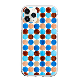 Чехол для iPhone 11 Pro Max матовый с принтом Dots pattern в городе Новоалтайск, Силикон |  | беж | геометрия | паттерн | синий | текстура | узор