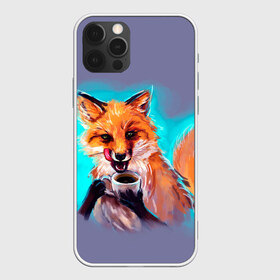 Чехол для iPhone 12 Pro Max с принтом Лиса с кофе в городе Новоалтайск, Силикон |  | fox | foxy | животное | звери | лиса | лисенок | лисичка | милая | рыжая | фокс