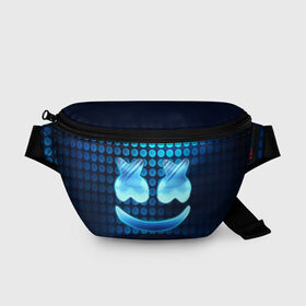 Поясная сумка 3D с принтом Marshmello в городе Новоалтайск, 100% полиэстер | плотная ткань, ремень с регулируемой длиной, внутри несколько карманов для мелочей, основное отделение и карман с обратной стороны сумки застегиваются на молнию | christopher comstock | dj | fortnite | game | gamer | marshmello | music | диджей | игры | клубная музыка | клубняк | крис комсток | маршмеллоу | музыка | фортнайт