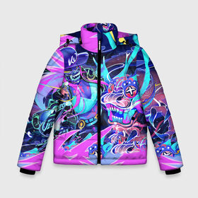 Зимняя куртка для мальчиков 3D с принтом Группа K/DA в городе Новоалтайск, ткань верха — 100% полиэстер; подклад — 100% полиэстер, утеплитель — 100% полиэстер | длина ниже бедра, удлиненная спинка, воротник стойка и отстегивающийся капюшон. Есть боковые карманы с листочкой на кнопках, утяжки по низу изделия и внутренний карман на молнии. 

Предусмотрены светоотражающий принт на спинке, радужный светоотражающий элемент на пуллере молнии и на резинке для утяжки | 20px ари | 20px кайса | 20px эвелинн | k pop | акали лол | группа k da | поп звезды