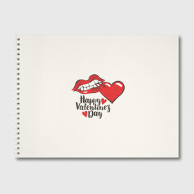 Альбом для рисования с принтом Happy Valentines Day в городе Новоалтайск, 100% бумага
 | матовая бумага, плотность 200 мг. | Тематика изображения на принте: 14 февраля | love | valentines day | амур | валентинка | вторая половинка | день всех влюбленных | купидон | любовь | отношения | подарок любви | поцелуй | праздник любви | романтика | свидание | сердечки