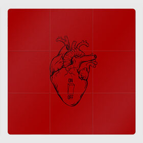 Магнитный плакат 3Х3 с принтом heart on or off в городе Новоалтайск, Полимерный материал с магнитным слоем | 9 деталей размером 9*9 см | heart | heart breaker | love | боль | бывшая | бывшие | бывший | любовь | надпись | нет девушки | нет парня | нет проблем | про бывших | разбитое сердце | сердечки | сердца