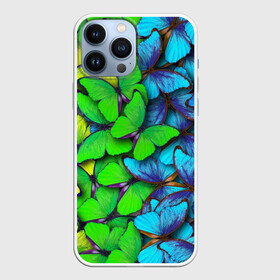 Чехол для iPhone 13 Pro Max с принтом Радужные бабочки в городе Новоалтайск,  |  | Тематика изображения на принте: абстракция | бабочки | градиент | неон | природа | радуга | узор | фон | яркий узор