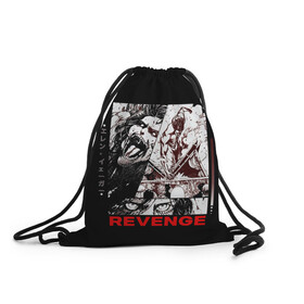 Рюкзак-мешок 3D с принтом REVENGE Атака титанов Эрен в городе Новоалтайск, 100% полиэстер | плотность ткани — 200 г/м2, размер — 35 х 45 см; лямки — толстые шнурки, застежка на шнуровке, без карманов и подкладки | Тематика изображения на принте: akkerman | anime | attack on titan | attack titan | eren | eren yeger | levi | shingeki no kyojin | акерман | аккерман | аниме | атака на титанов | атака титанов | вторжение гигантов | леви | леви аккерман | рейнер | с атакой титанов | титаны