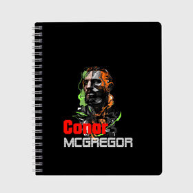 Тетрадь с принтом McGregor в городе Новоалтайск, 100% бумага | 48 листов, плотность листов — 60 г/м2, плотность картонной обложки — 250 г/м2. Листы скреплены сбоку удобной пружинной спиралью. Уголки страниц и обложки скругленные. Цвет линий — светло-серый
 | conor mcgregor | conor mcgregor lettering | fighter | ireland | irish flag | print conor mcgregor | ufc | ufc fighter | боец | боец ufc | ирландия | ирландский флаг | конор макгрегор | надпись конор макгрегор | принт конор макгрегор
