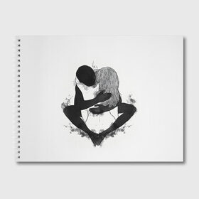 Альбом для рисования с принтом Love You в городе Новоалтайск, 100% бумага
 | матовая бумага, плотность 200 мг. | Тематика изображения на принте: 14 февряля | amor | kiss | love | love you | my love | valentine | валентин | люблю | любовь | отношения | пара | поцелуй | я люблю