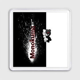 Магнит 55*55 с принтом Monokuma в городе Новоалтайск, Пластик | Размер: 65*65 мм; Размер печати: 55*55 мм | monokuma | игра | медведь | монокума | плюшевый | робот