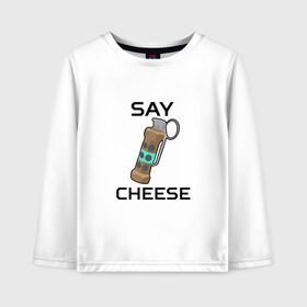Детский лонгслив хлопок Say Cheese: в городе Новоалтайск, 100% хлопок | круглый вырез горловины, полуприлегающий силуэт, длина до линии бедер | awp | breeki | cheeki | counter | cs | easy | everyday | ez | gg | go | just | katka | kill | knife | lemon | luck | mid | no | one | plant | pz | rush | shot | skill | smoke | squeeze | strike | wp | вп | гг | изи | катка | контра