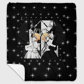 Плед с рукавами с принтом THE PROMISED NEVERLAND в городе Новоалтайск, 100% полиэстер | Закругленные углы, все края обработаны. Ткань не мнется и не растягивается. Размер 170*145 | grace field | inscription the promised neverland | norman | print the promised neverland | rey | the promised neverland | єmma | ємма | аниме | грейс филд | надпись the promised neverland | норман | принт the promised neverland | рей | се