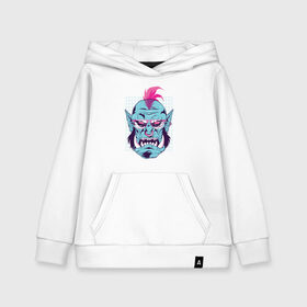Детская толстовка хлопок с принтом Vaporwave Orc Орк в городе Новоалтайск, 100% хлопок | Круглый горловой вырез, эластичные манжеты, пояс, капюшен | aesthetic | japan | japanese aesthetic | orc | orcs | punk | retrowave | smorc | в очках | вапорвейв | ваха | вэйпорвэйв | киберпанк | клыки | мифология | орки | панк | паровая волна | ретровейв | сморч | существо | фентези | фэнтези