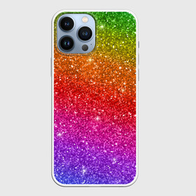 Чехол для iPhone 13 Pro Max с принтом Блестки радуги в городе Новоалтайск,  |  | Тематика изображения на принте: абстракция | блеск | блестки | блестяжки | блестяшки | градиент | радуга | узор | фон | яркий узор