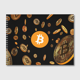 Альбом для рисования с принтом BITCOIN в городе Новоалтайск, 100% бумага
 | матовая бумага, плотность 200 мг. | Тематика изображения на принте: bitcoin | btc | биткоин | валюта | деньги | криптовалюта