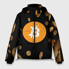 Мужская зимняя куртка 3D с принтом BITCOIN в городе Новоалтайск, верх — 100% полиэстер; подкладка — 100% полиэстер; утеплитель — 100% полиэстер | длина ниже бедра, свободный силуэт Оверсайз. Есть воротник-стойка, отстегивающийся капюшон и ветрозащитная планка. 

Боковые карманы с листочкой на кнопках и внутренний карман на молнии. | bitcoin | btc | биткоин | валюта | деньги | криптовалюта