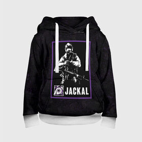 Детская толстовка 3D с принтом Jackal в городе Новоалтайск, 100% полиэстер | двухслойный капюшон со шнурком для регулировки, мягкие манжеты на рукавах и по низу толстовки, спереди карман-кенгуру с мягким внутренним слоем | jackal | r6s | rainbow six siege | оперативник | персонаж