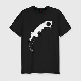 Мужская футболка хлопок Slim с принтом Karambit Knife CSGO Gaming. в городе Новоалтайск, 92% хлопок, 8% лайкра | приталенный силуэт, круглый вырез ворота, длина до линии бедра, короткий рукав | astralis | awp | counter strike | cs go | cs go global offensive | cs:go | faze clan | hyper beast | karambit knife | team liquid | астралис | кс го | тим ликвид | фейз клан | хайпер бист
