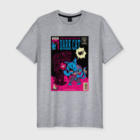 Мужская футболка хлопок Slim с принтом Dark Cat adventures комикс в городе Новоалтайск, 92% хлопок, 8% лайкра | приталенный силуэт, круглый вырез ворота, длина до линии бедра, короткий рукав | art | comics | comix | cover | cthulhu | horror | parody | ritual | арт | душа | изгоняющий дьявола | иллюстрация | комикса | кот | ктулху | лавкрафт | мрачный кот | обложка | пародия | приключения | прикол | рисунок | ритуал