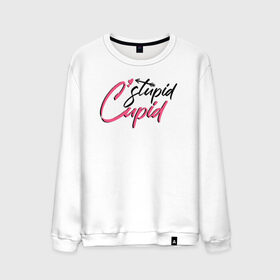 Мужской свитшот хлопок с принтом Stupid cupid в городе Новоалтайск, 100% хлопок |  | 14 февраля | antivalentin | love | valentin | антивалентин | антивалентинка | день святого  валентина | купидон | любовь | подарок