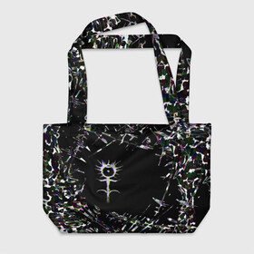 Пляжная сумка 3D с принтом GHOSTEMANE в городе Новоалтайск, 100% полиэстер | застегивается на металлическую кнопку; внутренний карман застегивается на молнию. Стенки укреплены специальным мягким материалом, чтобы защитить содержимое от несильных ударов
 | eric whitney | ghostemane | music | trash | музыка | реп | треш