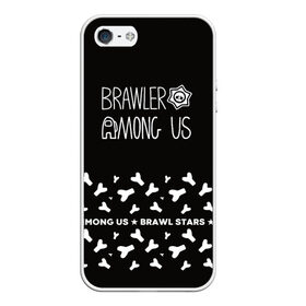 Чехол для iPhone 5/5S матовый с принтом Among Us + Brawl Stars в городе Новоалтайск, Силикон | Область печати: задняя сторона чехла, без боковых панелей | Тематика изображения на принте: among us | brawl | brawl stars | crewmate | crow | game | impostor | leon | logo | red | stars | амонг ac | амонгас | бравл старс | бравлы | ворон | игра | игры | импостер | космонавт | космос | крюмейт | леон | лого | логотип