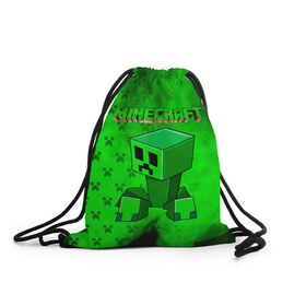 Рюкзак-мешок 3D с принтом Minecraft в городе Новоалтайск, 100% полиэстер | плотность ткани — 200 г/м2, размер — 35 х 45 см; лямки — толстые шнурки, застежка на шнуровке, без карманов и подкладки | minecraft | алекс | белый | блоки | ведьма | взрывчатка | визера | волк | гаст | добывать | дракон | зеленый куб | зомби | игра | крафт | крипер | кубики | лошадка | майн | майнкрафт | манкрафт | овечка | оцелот