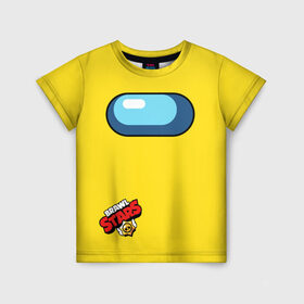 Детская футболка 3D с принтом Among Us + Brawl Stars в городе Новоалтайск, 100% гипоаллергенный полиэфир | прямой крой, круглый вырез горловины, длина до линии бедер, чуть спущенное плечо, ткань немного тянется | Тематика изображения на принте: among us | brawl | brawl stars | crewmate | crow | game | impostor | leon | logo | red | stars | sus | suspicious | амонг ac | амонгас | бравл старс | бравлы | ворон | игра | игры | импостер | космонавт | космос | крюмейт | леон | лого | логотип
