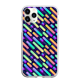 Чехол для iPhone 11 Pro Max матовый с принтом geometric abstract в городе Новоалтайск, Силикон |  | Тематика изображения на принте: абстракция | геометрия | линии | палочки | радуга | яркая