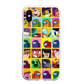 Чехол для iPhone XS Max матовый с принтом Among Us + Brawl Stars Персона в городе Новоалтайск, Силикон | Область печати: задняя сторона чехла, без боковых панелей | Тематика изображения на принте: among us | brawl | brawl stars | crewmate | crow | game | impostor | leon | logo | red | stars | sus | suspicious | амонг ac | амонгас | бравл старс | бравлы | ворон | игра | игры | импостер | космонавт | космос | крюмейт | леон | лого | логотип
